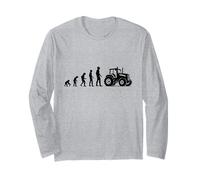 Evolution Tracteur Homme Humour Idée Cadeau Agriculteur Manche Longue