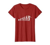 Evolution Trombone Humour Trombone Homme Drole T-Shirt, Femme, Canneberge, M