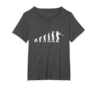 Evolution Trombone Humour Trombone Homme Drole T-Shirt, Femme Grandes Tailles, Chiné Foncé, 1X