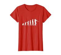 Evolution Trombone Humour Trombone Homme Drole T-Shirt, Femme, Rouge, M