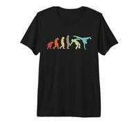 Évolution Wushu Karaté Ju-Jutsu Kung-Fu Vintage Capoeira T-Shirt Haut de Gamme