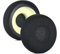Evolve 65 Coussinets de Rechange compatibles avec Casque Jabra Evolve 65UC / 65MS / 40UC / 40MS / 30US / 30II / 20SE / 20UC / 20MS Casque Confort Tout au Long de la journée (Tout Tissu Maille Noir)