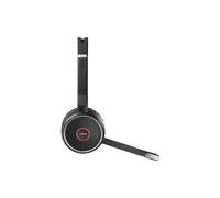Evolve 75 MS Stereo - Micro-casque - sur-oreille - Bluetooth - sans fil - Suppresseur de bruit actif - USB - avec support de chargement