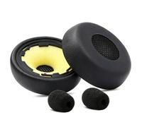 Evolve Lot de 75 coussinets de rechange pour casque Bluetooth Jabra Evolve 75/75UC/75MS/75SE, coussinets en cuir protéiné haute densité avec isolation phonique et mousse à mémoire de forme souple