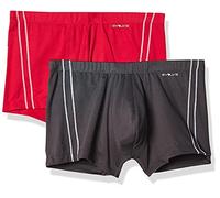 Evolve Lot de Boxers Confortables en Micro Maille pour Homme, Charbon/Toreador, M