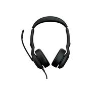 Evolve2 50 MS Stereo - Micro-casque - sur-oreille - Bluetooth - filaire - Suppresseur de bruit actif - USB-A - noir - certifié Zoom, Certifié pour