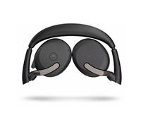 Evolve2 65 Flex MS Stereo - Micro-casque - sur-oreille - Bluetooth - sans fil - Suppresseur de bruit actif - USB-A - noir - Certifié pour Microsoft