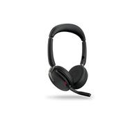 Evolve2 65 Flex UC Stereo - Micro-casque - sur-oreille - Bluetooth - sans fil - Suppresseur de bruit actif - USB-C - noir - avec socle de recharge