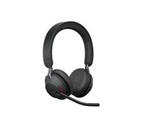 Evolve2 65 MS Stereo - Micro-casque - sur-oreille - Bluetooth - sans fil - USB-A - isolation acoustique - noir - avec support de chargement -