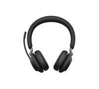 Evolve2 65 MS Stereo - Micro-casque - sur-oreille - Bluetooth - sans fil - USB-C - isolation acoustique - noir - Certifié pour Microsoft Teams
