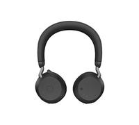 Evolve2 75 - Micro-casque - sur-oreille - Bluetooth - sans fil - Suppresseur de bruit actif - USB-C - isolation acoustique - noir - Optimisé pour la
