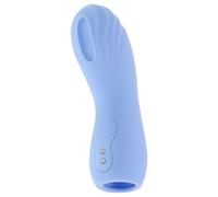 Evolved - stimulateur doigt vibrant texturé - silicone bleu