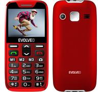 EVOLVEO EasyPhone XR, téléphone pour seniors avec support de charge, 2.3" 320 x 240/1xSIM/0.3Mpx/microSDHC/1000 mAh/rouge