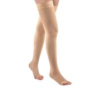 Evolyline Bas de contention médicale pour homme et femme - Bas de contention longs avec bande en silicone - 20-30 mmHg - Chaussettes de compression pour les voyages en avion - Soutien gradué varices