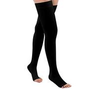 Evolyline Bas de contention médicale pour homme et femme - Bas de contention longs avec bande en silicone - 20-30 mmHg - Chaussettes de compression pour les voyages en avion - Soutien gradué varices