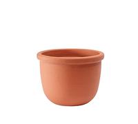 EVOM Pot de Jardin Bassin Lisse ICOL Diam 34 cm - Hauteur 25-100% Recyclable - Pot en polyéthylène Couleur Terre Cuite