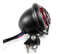 evomosa Lumière arrière de motocyclette 12V Lumière de frein LED Arrête de motocyclette Lumière de queue rouge Rétro Petite lampe ronde de feu arrière