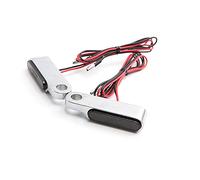 evomosa Mini indicateur de moto LED clignotant Lampe pour Moto Scooter café course vélo (argent)