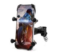 evomosa Moto Support de téléphone Portable Support GPS pour Smartphone 4 '' - 7 '' s'adapte à Toutes Les Motos avec des Trous de 12mm-24mm pour R1 R6 F5 CBR650F VFR1200 Vfr800 GSX-R750 (A)