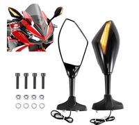 evomosa Rétroviseur universel réglable avec feux clignotants à LED pour vélo de sport Cruiser