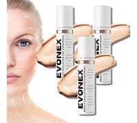 Evonex Age Defying Foundation, Evonex Age Defying Serum, Fond de teint pour femme, Crème hydratante teintée anti-âge, Teinte universelle, Couverture légère et transparente (3pcs)