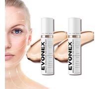 Evonex Age Defying Foundation, Evonex Age Defying Serum, Fond de teint pour femme, Crème hydratante teintée anti-âge, Teinte universelle, Couverture légère et transparente (2pcs)