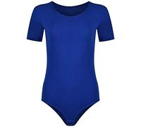 Evoni Body à manches courtes pour femme, t-shirt en coton, body à manches courtes, élégant sous-vêtement pour femme, Bleu roi, XXL