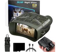 Evontura Jumelles de vision nocturne Evontira Ultraclear - Écran HD 4K de 3 pouces, jumelles Evontura, lunettes de nuit Evontura pour adultes, batterie 5000 mAh (vert)