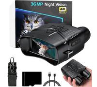 Evontura Jumelles de vision nocturne Evontira Ultraclear - Écran HD 4K de 3 pouces, jumelles Evontura, lunettes de nuit Evontura pour adultes, batterie 5000 mAh (noir)
