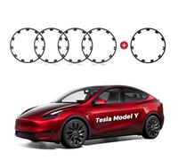 EVOOOR for Tesla Model Y Lot de 5 Protections de Bord de Jante en ABS pour Tesla Model Y 21" (51 "), (Gunpowder 53 cm),