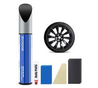 EVOOOR Tesla - Kit de retouche de jantes - Noir mat - Pour Tesla Model Y - Correspondance exacte - Réparation des rayures et des éclats (noir mat)