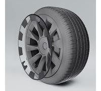 EVOOOR Tesla Model Y Protection des Jantes 20 Pouces - Bandes pour éviter Les rebords de Trottoir - Ensemble de 4 Protections (Noir Mat, 20 Pouces)