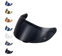 EvoParts Visière GT4-1 GT4-2 pour casque compatible AGV K1 K1S K5 K5S pinlock ready (Noir 80%, XXS-XS-S-MS-M)