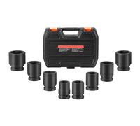 VEVOR - Jeu de douilles à chocs pour écrous d’essieu 8 pièces 3/4 po (19 mm) métriques 6 pans