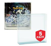 EVORETRO Display Case Storage Protector for Pokemon Japanese Booster Box - Lot de 5 présentoirs en Plastique de 0,5 mm d'épaisseur pour Cartes de Jeu à Collectionner et Organiser. Élevez Votre
