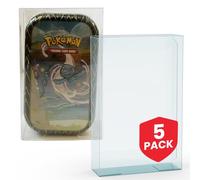EVORETRO Pokémon Lot de 5 petites boîtes de protection en PET - 0,40 mm d'épaisseur, qualité archivistique, affichage ultra clair, durable et ajusté, installation et rangement faciles, cadeau parfait