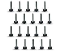 EVOTRADE 20 pieds réglables avec base hexagonale en PE Ø22 mm avec tige fixe - Idéal pour la maison, le bureau et l'industrie, les meubles, les tables, les armoires, les cuisines - Différentes