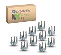 Evotrade 4 pieds de diamètre 28 mm universels réglables en fer galvanisé pour socle de cuisine - vis et couvercles de vis blancs inclus - Hauteur réglable +2 cm (10 crochets en métal)