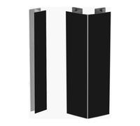 Evotrade Accessoires articulés pour socle de cuisine - jonction d'angle -90° +90° et jonction linéaire - Compatible avec socle de cuisine en PVC, épaisseur 12,5 mm, hauteur 100 mm, couleur noire