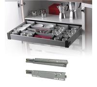 EVOTRADE Delinia Leroy Merlin Pièces de rechange pour tiroir intérieur de salle de bain et cuisine avec glissière de guidage 270/480 mm (rails de 270 mm)