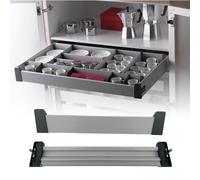 Evotrade Delinia Leroy Merlin Pièces de rechange pour tiroirs intérieurs (avant bas/haut, coulisses 270/480 mm) pour armoires de salle de bain et de cuisine avec coulisse complète (avant bas 550 mm)