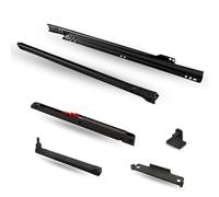 EVOTRADE Gamme complète - Paire de guides à rouleaux, rails à roulettes pour tiroirs avec fixation à vis compatibles Ikea - Pour bois et métal, 30 kg de charge (avec fermeture amortie, 700 mm)