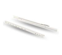 EVOTRADE Gamme complète - Paire de guides à rouleaux, rails à roulettes pour tiroirs avec fixation à vis compatibles Ikea - Pour bois et métal, 30 kg de charge (avec fermeture standard, 400 mm)