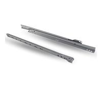 EVOTRADE Gamme complète - Paire de guides à rouleaux, rails à roulettes pour tiroirs avec fixation à vis compatibles Ikea - Pour bois et métal, 30 kg de charge (avec fermeture standard, 500 mm)