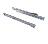 Evotrade Gamme complète - Paire de rails à rouleau, rails à roulettes pour tiroirs avec fixation à vis compatibles Ikea - Pour bois et métal, 30 kg de débit (avec fermeture standard, 450 mm)