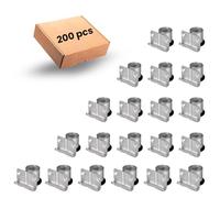 Evotrade Pieds de nivellement à épaule, intermuraux, réglables en zamak haut débit 150 kg, pieds de nivellement résistants, pour tables, étagères, armoires, établi (type C - Kit 200 pièces)