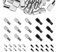 Evotrade Porte-plateau en cuillère galvanisé, support pour étagère pour armoires/bibliothèques | Diamètre et couleur au choix (20 pièces) (diamètre 3 mm, argent)
