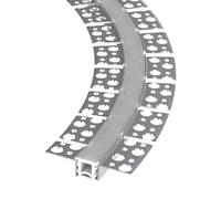 Evotrade - Profil LED Flexible en Aluminium pour Cloison Sèche Encastrable Longueur 2 Mètres + Couvercle Lumière Continue - pour Bandes LED Max 12,5mm - pour Intérieur (Profil Flex + couvercle)