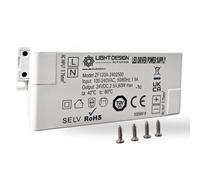 Evotrade Transformateur LED, 230 V AC-24 V DC, boîtier en plastique, pinces de connexion, sans câblage (transformateur LED 60 W)
