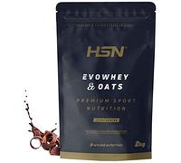 Evowhey & Oats de HSN | Protéine Whey Farine d’Avoine | Idéal pour les Petits Déjeuners ou Collations | Faible en Sucre, Convient aux Végétariens, Sans Soja, Saveur Chocolat, 2Kg
